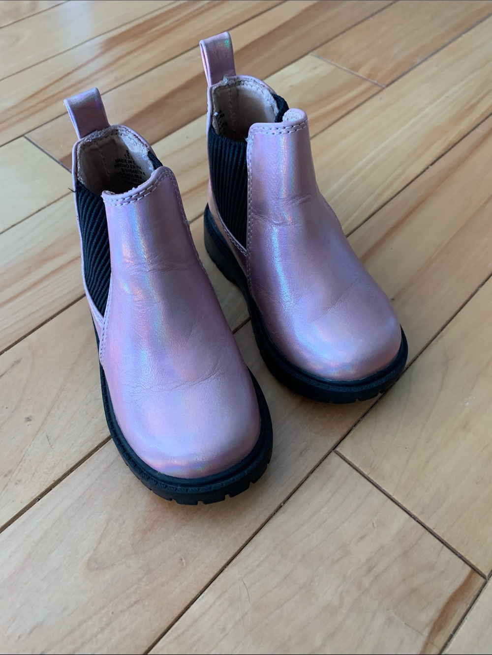 Old Navy Iridescent Pink Chelsea Boots for Kids